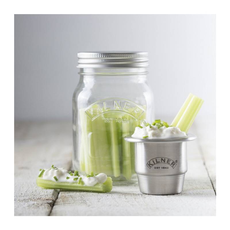 Snack on the Go Kilner glass jar with aluminum cap and steel insert cl 50