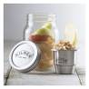 Barattolo Snack on the Go Kilner in vetro con tappo in alluminio e inserto in acciaio cl 50