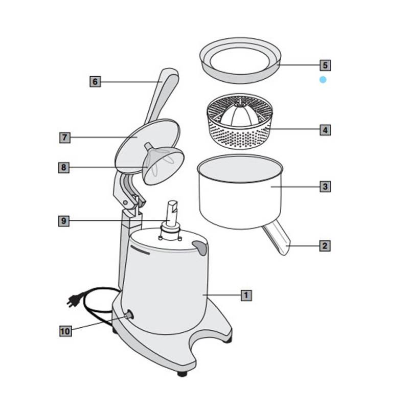 Ceado splash guard ring for SL98 juicer in stainless steel cm 14.8