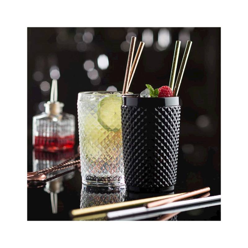 Silver shiny biodegradable paper straws cm 20x0.6