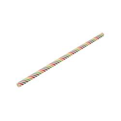 Cannucce Multi Stripe biodegradabili in carta colorata cm 20x0,6