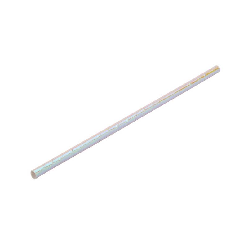 Biodegradable pearlescent paper straws cm 20x0.6