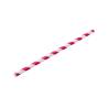 Biodegradable straws with spiral decoration in white and pink paper cm 20x0.6