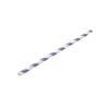 Biodegradable straws with spiral decoration in white and purple paper cm 20x0.6