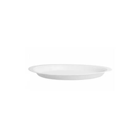 Assiette en papier blanc bio-laqué 18 cm