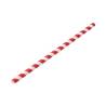 Jumbo biodegradable paper straws with white and red spiral decoration cm 23x0.9
