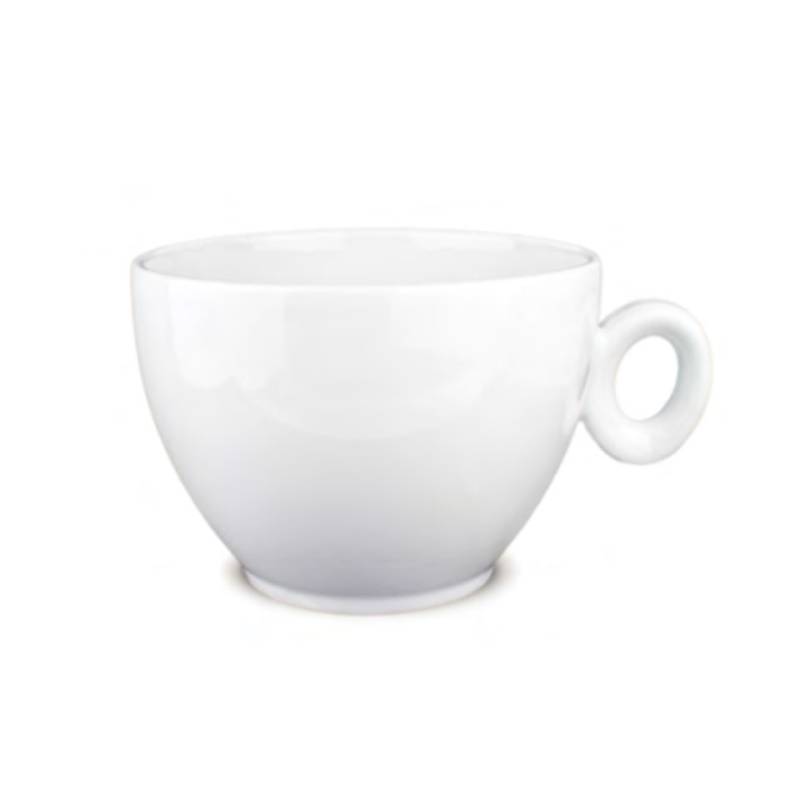 Maxi bag holder cup with plate Loulè white porcelain lt 1