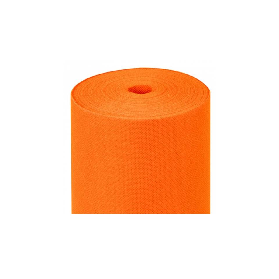 Orange spunbond pre-cut tablecloth roll mt 50.4x1.2