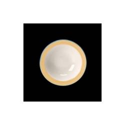 Bowl Performance Rio Steelite in ceramica vetrificata bianca con fascia gialla cm 16,5