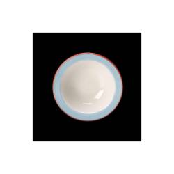 Bowl Performance Rio Steelite in ceramica vetrificata bianca con fascia azzurra cm 16,5