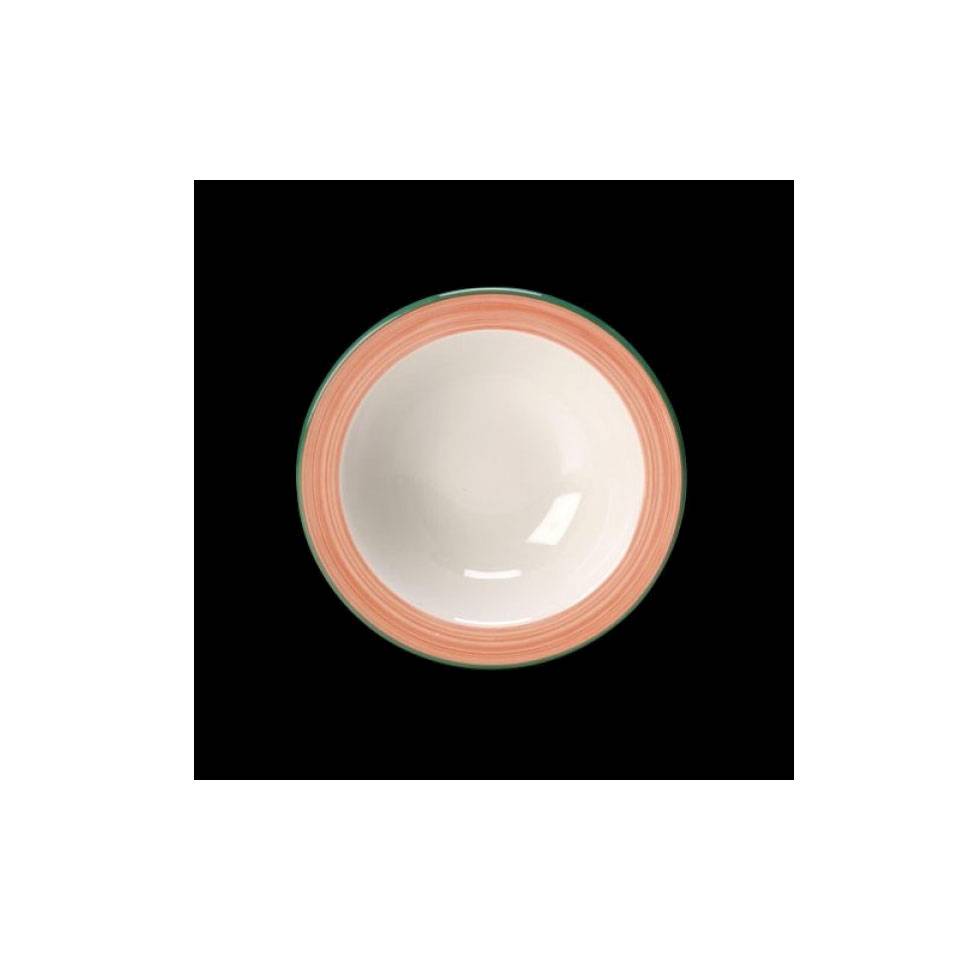 Steelite Performance Rio white vitrified ceramic bowl with pink band 6.50 inch