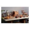 Creations Steelite buffet display stand with 4 wooden shelves cm 39.5x46