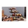 Creations Steelite buffet display stand with 4 wooden shelves cm 39.5x46