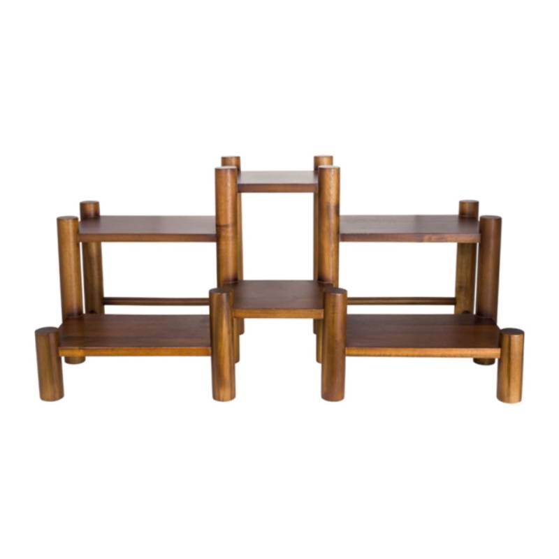 Espositore buffet 6 piani Creations Steelite in legno d'acacia cm 71x35x32