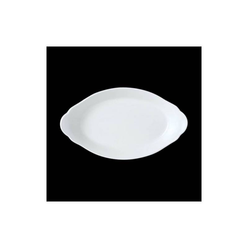 Steelite Performance Simplicity white vitrified ceramic oval casserole dish 9.64x5.31 inch