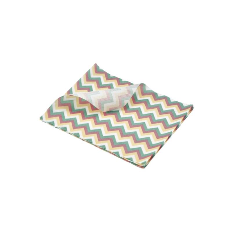 Chevron patterned greaseproof paper food sheets cm 25x20