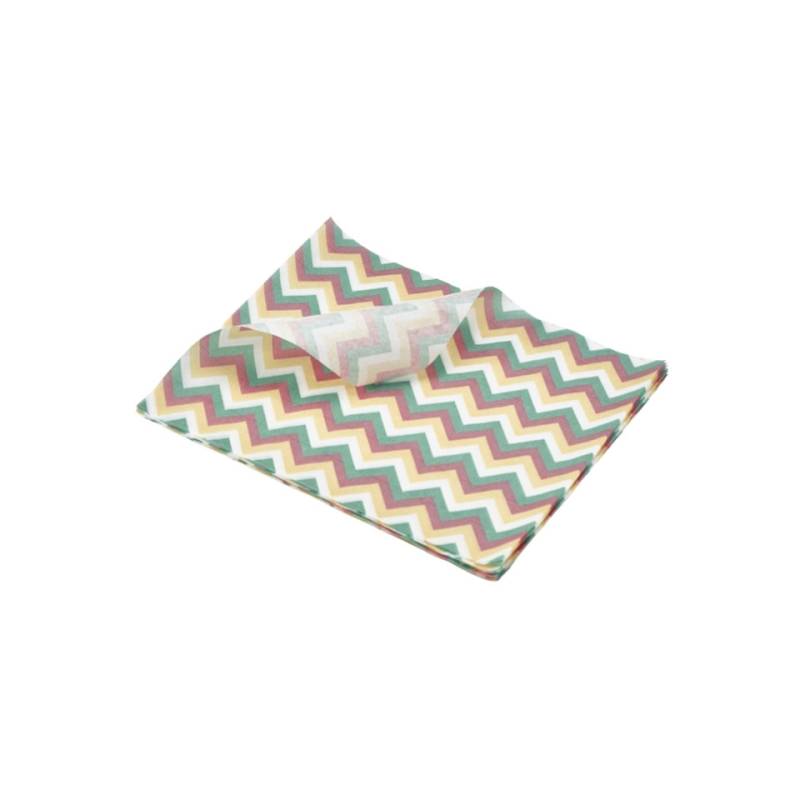 Fogli per alimenti in carta oleata decoro Chevron cm 25x20