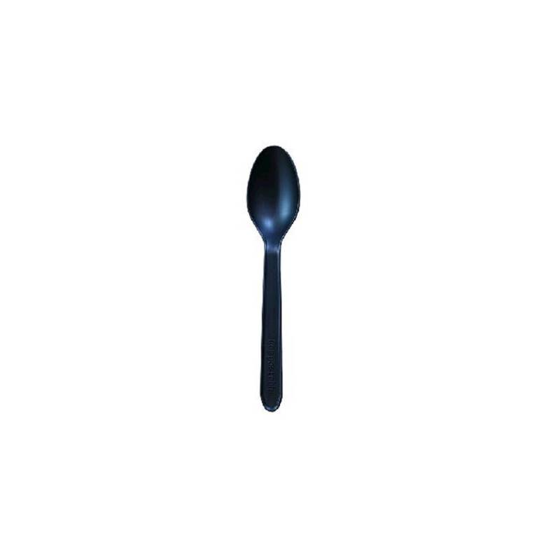 Black CPLA disposable spoon cm 12.5