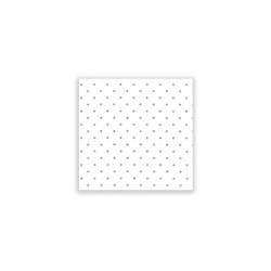 Compostable Pois napkin in bamboo viscose and cellulose white with black polka dots cm 25x25