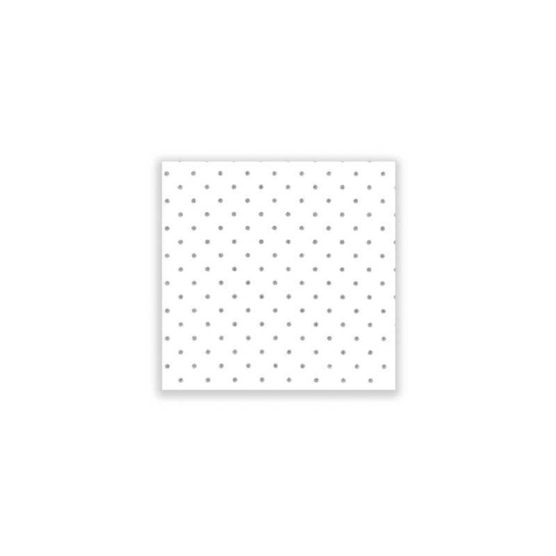 Compostable Pois napkin in bamboo viscose and cellulose white with black polka dots cm 25x25