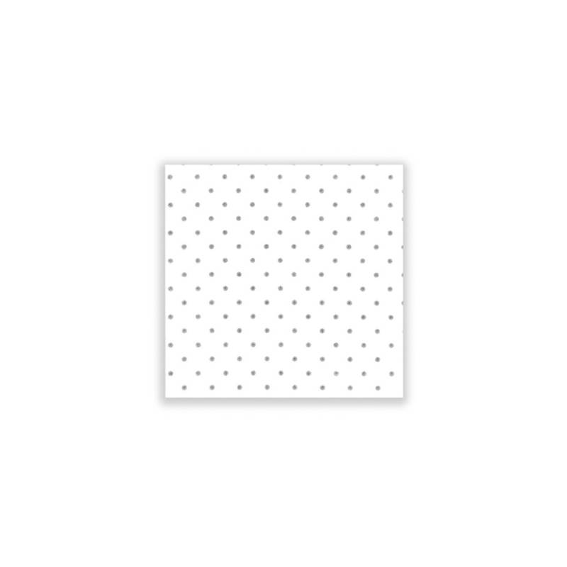 Tovagliolo compostabile Pois in viscosa di bambù e cellulosa bianco a pois neri cm 25x25
