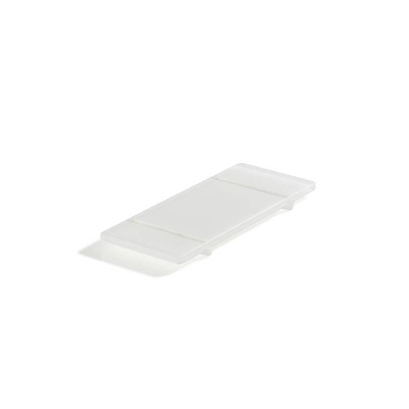 Vassoio rettangolare con piedini Mealplak in Nacryl® bianco cm 24,5x10x1,5