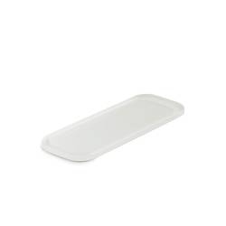 Mealplak rectangular tray in white Nacryl® cm 24.5x9x1