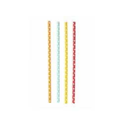 Biodegradable paper straws polka dot pattern assorted colors cm 21x0.6