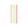 Biologisch abbaubare Papierstrohhalme mit Tupfenmuster, sortierte Farben cm 21x0,6