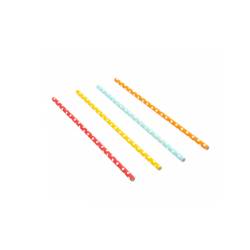 Biodegradable paper straws polka dot pattern assorted colors cm 21x0.6