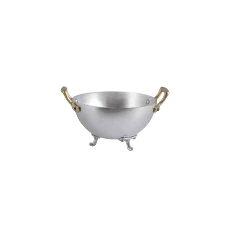 Bread tureen holder with 2 handles and 3 aluminum feet cm 14