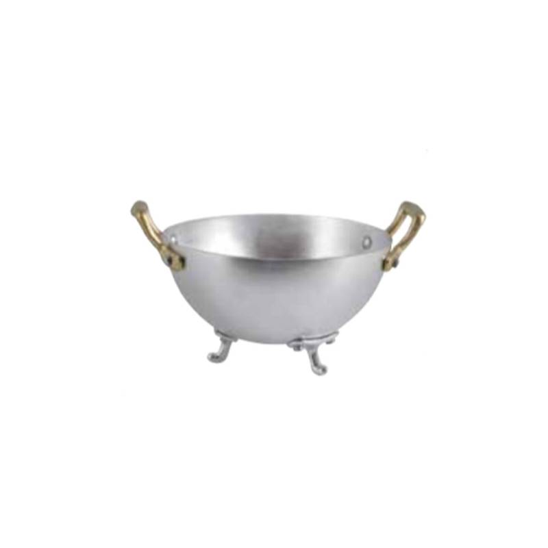 Bread tureen holder with 2 handles and 3 aluminum feet cm 16