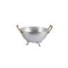 Bread tureen holder with 2 handles and 3 aluminum feet cm 16