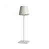 Lampada ricaricabile da tavolo Poldina Zafferano in alluminio bianco cm 38