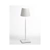 Lampada ricaricabile da tavolo Poldina Zafferano in alluminio bianco cm 38