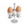 Set of 4 brass Sheffield egg cups with stand 9x9x17 cm