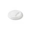 Duni disposable lid with hole for cappuccino cups in white cpla cm 9.3