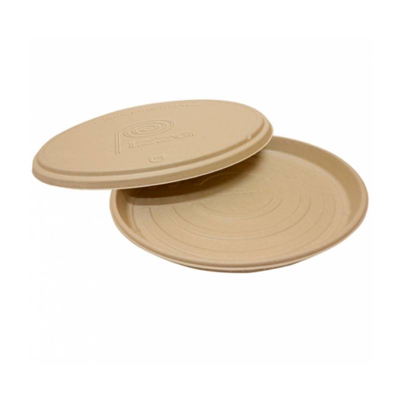 Bionic pizza plate in natural bagasse cm 35.7