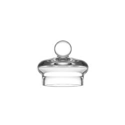 Calice Amber Glass whisky con coperchio e stelo ambrato in vetro cl 13