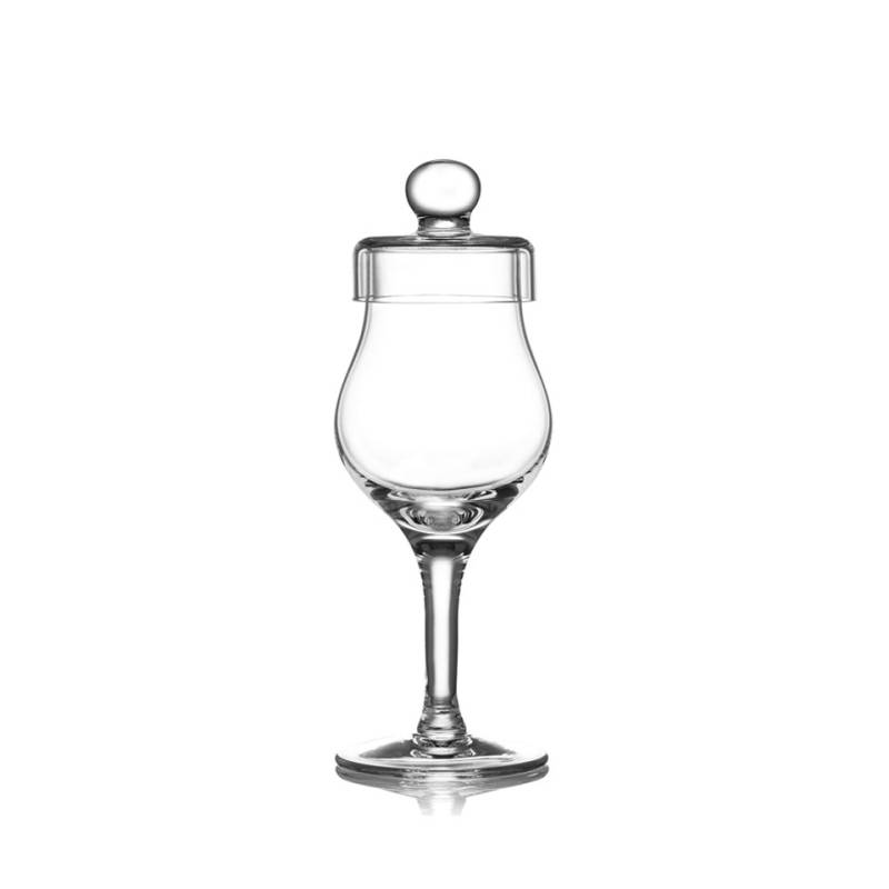 Calice Amber Glass whisky con coperchio in vetro cl 10