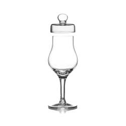 Calice Amber Glass whisky con coperchio in vetro cl 10