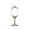 Calice Amber Glass whisky con coperchio e stelo ambrato in vetro cl 10