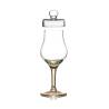 Calice Amber Glass whisky con coperchio e stelo ambrato in vetro cl 10