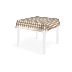 Plus Osteria Pack Service tablecloth in hazelnut airlaid plaid 120x120 cm