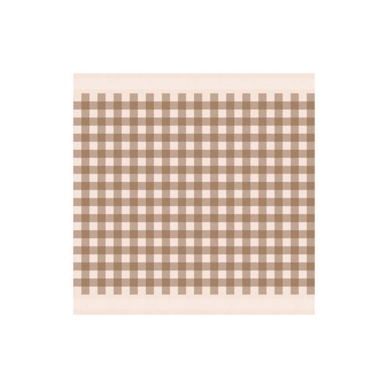 Plus Osteria Pack Service tablecloth in hazelnut airlaid plaid 120x120 cm