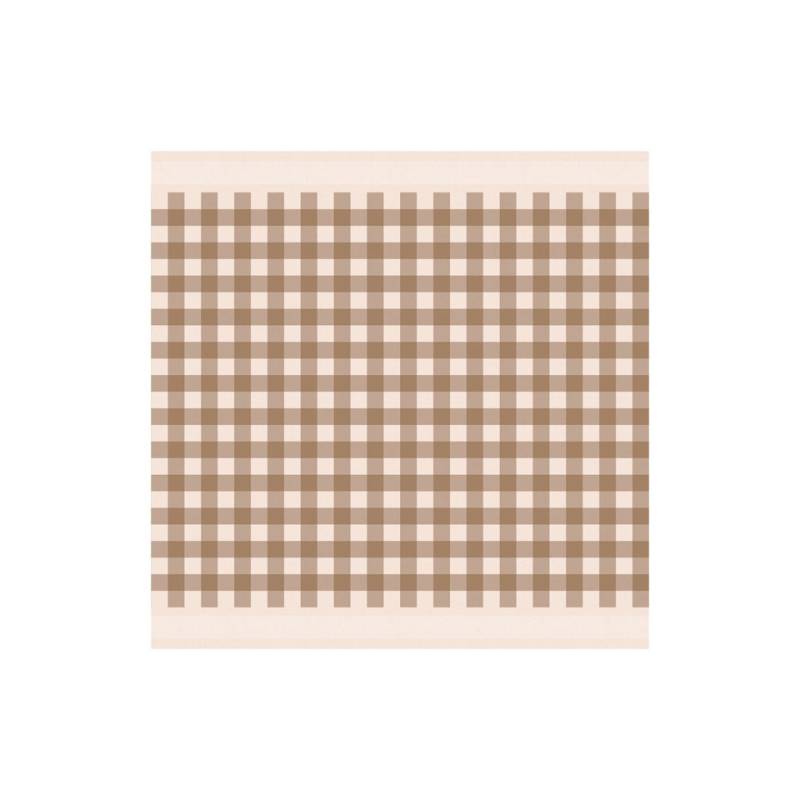 Tovaglia Plus Osteria Pack Service in airlaid nocciola a quadri cm 120x120 