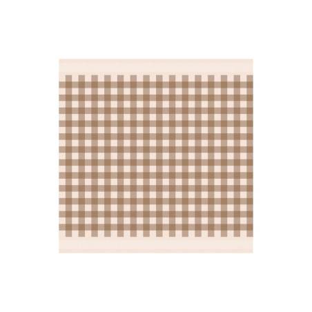 Tovaglia Plus Osteria Pack Service in airlaid nocciola a quadri cm 120x120 