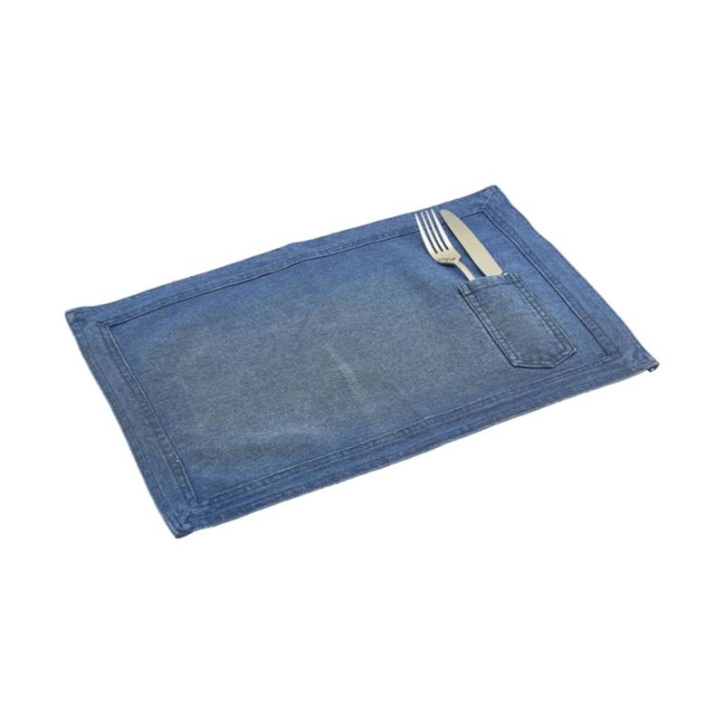 Washed Denim Blue 100% cotton placemat cm 30x45