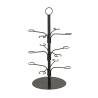 Black metal 12 place tree wine rack 55x33.5 cm