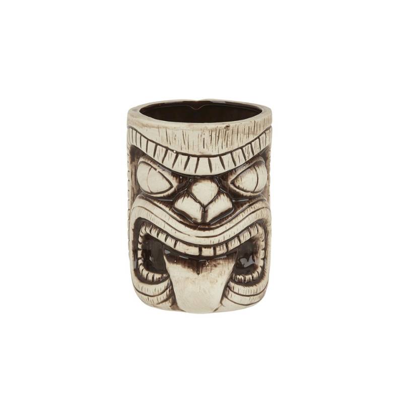 Tiki mug Toscano Lono in ceramica beige e marrone cl 45